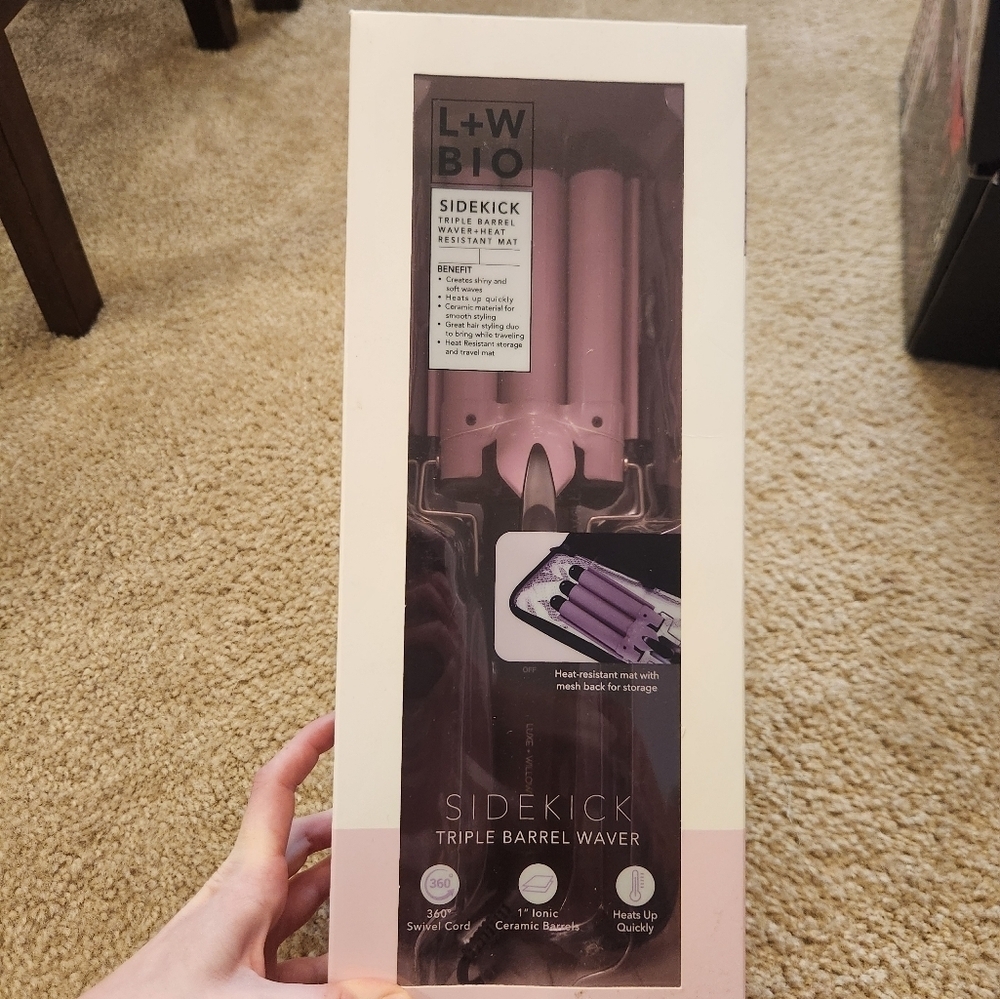 L+W BIO Sidekick Triple Barrel Waver Hair Tool NEW #FF